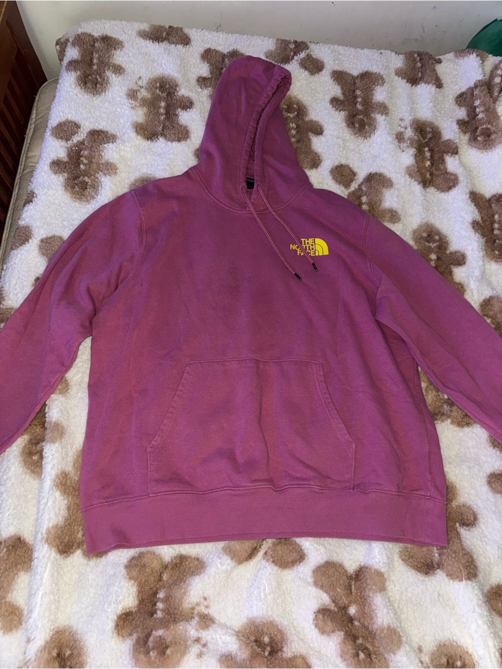 The North Face Rose Pink Hoodie with Black Logo Tag